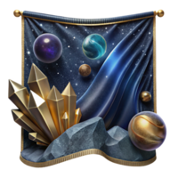 impressive traditional Woven Tapestry with Abstract Design Isolated high quality png