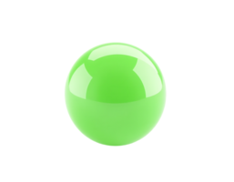 Green glossy sphere on a transparent background png