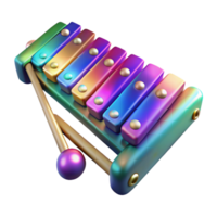 extraordinary abstract Xylophone Cutout with Colorful Keys on Transparent Background exclusive png