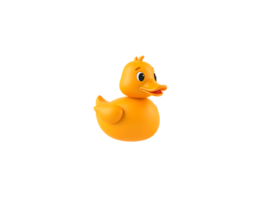 Cute 3D Render of a Yellow Rubber Duck Isolated png