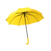 Open yellow umbrella isolated on transparent background png