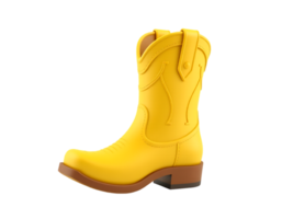 Yellow Cowboy Boot Isolated on White Background png