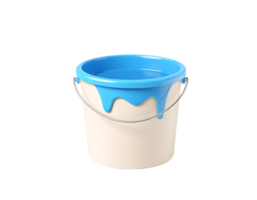 Blue paint bucket illustration isolated on transparent background png