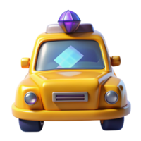 extraordinary contemporary Yellow Taxi Cab Front View Isolated Element high quality png
