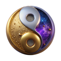 elegant artistic Yin Yang Symbol Balance Harmony Cutout Element premium png