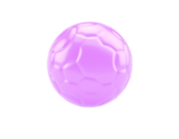 3D Render of a Glossy Purple Soccer Ball png