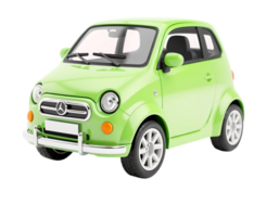 Green Retro Car on Transparent Background png