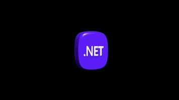 .Net framework 3d icon animation transparent background video