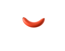 A red banana on a transparent background png