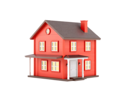 Red House 3D Illustration png