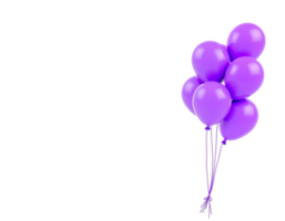 A bunch of purple balloons on transparent background. png