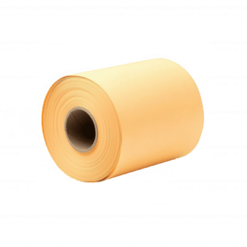 A roll of yellow paper, perfect for craft projects and graphic design. It features a smooth texture and vibrant color, suitable for various artistic applications. png