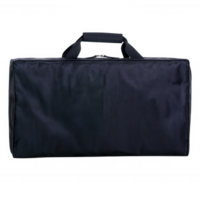 A sturdy and durable black bag designed for outdoor activities, with a spacious interior and comfortable handles for easy carrying, perfect for transporting gear and essentials. png