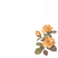 An elegant design featuring orange roses with lush green leaves against a textured background, perfect for creating a warm and inviting atmosphere. png