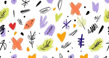 A colorful pattern with various shapes and colors photo