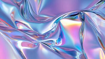 A shiny, shiny fabric with a lot of colors photo