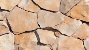 A stone wall with many different shapes and sizes photo