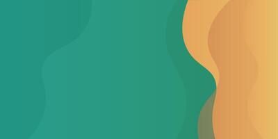 Abstract Fresh Green and Peach Gradient Business Banner Template vector