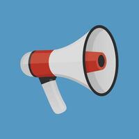 Classic Megaphone Speaker Annoucement Flat Illustration vector