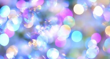 A vibrant bokeh background with colorful, soft-focus lights. photo