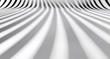 Abstract black and white wavy lines creating a dynamic visual effect. photo