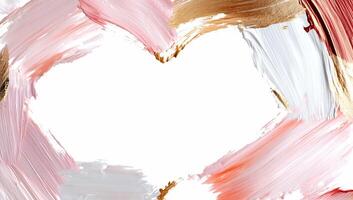 A colorful heart-shaped frame with a blank center for customization. photo