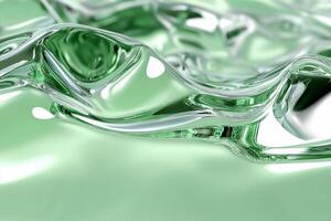 Abstract representation of fluid movement with a green tint. photo