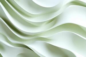 Abstract wavy forms in soft white tones create a serene visual effect. photo