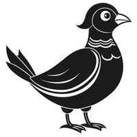 Black And White Graphic Bird Illustration Elegant Design Image vector