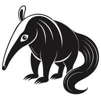 Isolated Illustration Of A Black And White Anteater Perfect For Wildlife Designs vector