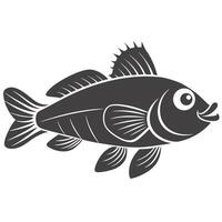 Simple Fish Illustration Cute Smiling Fish Design Element Image vector