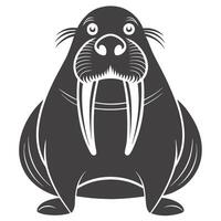 Cartoon Walrus Graphic Isolated Illustration Arctic Animal Design vector