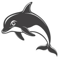 Illustration Of A Jumping Dolphin Isolated On A White Background vector
