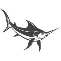 Elegant Swordfish Marlin Illustration For Graphic Design And Branding Projects vector