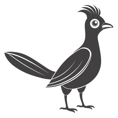Roadrunner Illustration Desert Bird Graphics Animal Clip Art Minimalist Design
