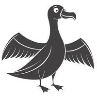 Stylized Dodo Bird Icon Illustration Ancient Extinct Bird Isolated Graphic vector