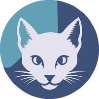 Clean abstract feline art perfect for branding, pet projects, or modern design lovers vector