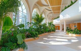 Exploring prehistoric plants in a modern botanical garden setting photo