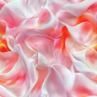Soft flowing abstract fabric texture in pink and white with gentle curves and waves photo