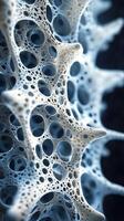 Intricate microstructure of a porous material with complex patterns and textures photo