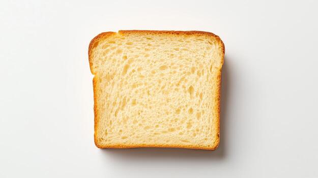 Freshly sliced bread loaf with soft texture and golden crust on a clean background photo