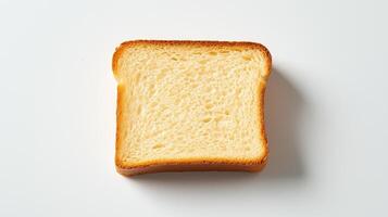 Freshly sliced white bread with a soft texture and golden crust photo