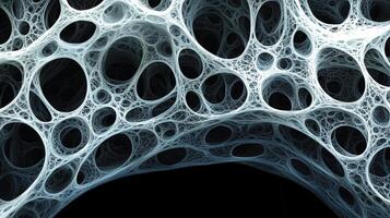 Abstract digital structure with complex web-like patterns and semitransparent curves photo