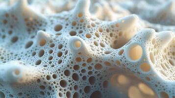Close-up of unique coral structure with intricate holes and textures photo