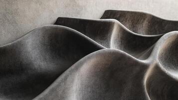 Abstract curved surface architecture with smooth wavy design photo