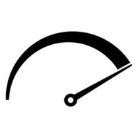 Speedometer Gauge Pointing High, Indicating Fast Speed or High Performance vector