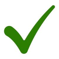 Green Check Mark Icon Success, Approval, Confirmation Symbol vector