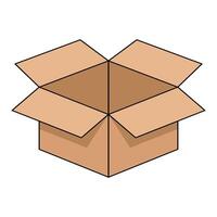 abierto cartulina caja desempacar Listo para embalaje y Envío vector
