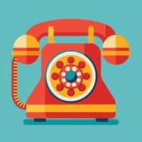 Retro telephone icon vector