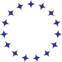 Illustration of Circular Stars on White Background vector